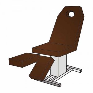 Set-Pediküreliegenbezug mit Loch – Frottee 115–135 cm, waschbar 90 °C