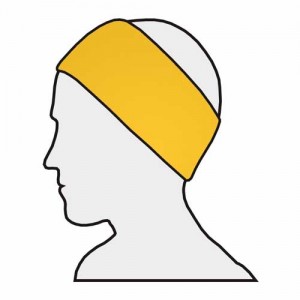 Stirnband Maxi 5er-Pack – Velour, Klettverschluss, waschbar, für Damen & Herren