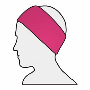 Stirnband Maxi 5er-Pack – Velour, Klettverschluss, waschbar, für Damen & Herren