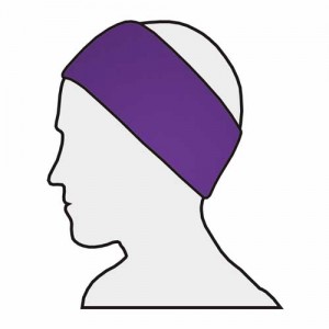 Stirnband Maxi 5er-Pack – Velour, Klettverschluss, waschbar, für Damen & Herren