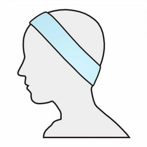 Stirnband Standard 5er-Pack – Velour, Klettverschluss, waschbar, für Damen & Herren