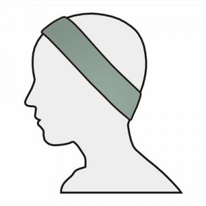 Stirnband Standard 5er-Pack – Velour, Klettverschluss, waschbar, für Damen & Herren