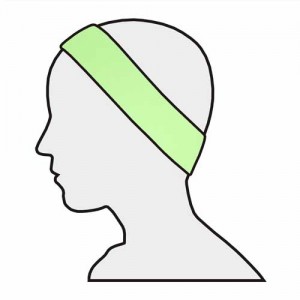 Stirnband Standard 5er-Pack – Velour, Klettverschluss, waschbar, für Damen & Herren