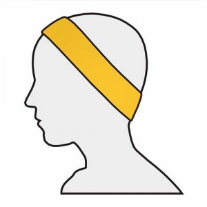 Stirnband Standard 5er-Pack – Velour, Klettverschluss, waschbar, für Damen & Herren