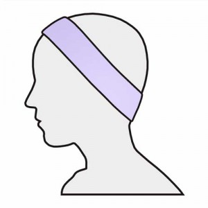 Stirnband Standard 5er-Pack – Velour, Klettverschluss, waschbar, für Damen & Herren