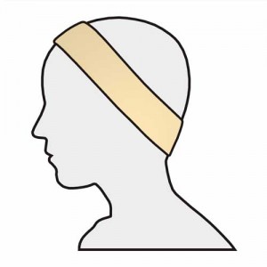 Stirnband Standard 5er-Pack – Velour, Klettverschluss, waschbar, für Damen & Herren