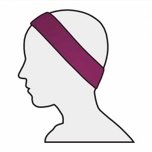 Stirnband Standard 5er-Pack – Velour, Klettverschluss, waschbar, für Damen & Herren
