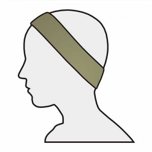 Stirnband Standard 5er-Pack – Velour, Klettverschluss, waschbar, für Damen & Herren