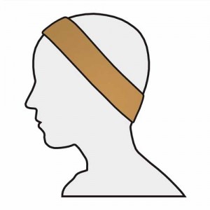 Stirnband Standard 5er-Pack – Velour, Klettverschluss, waschbar, für Damen & Herren